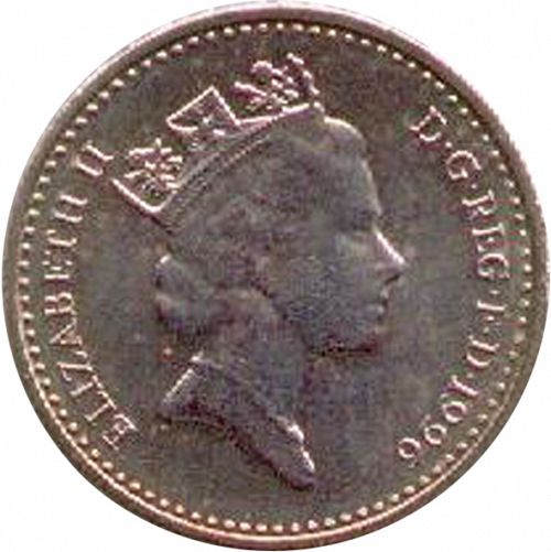 5p Obverse Image minted in UNITED KINGDOM in 1996 (1971-up  -  Elizabeth II - Decimal Coinage)  - The Coin Database