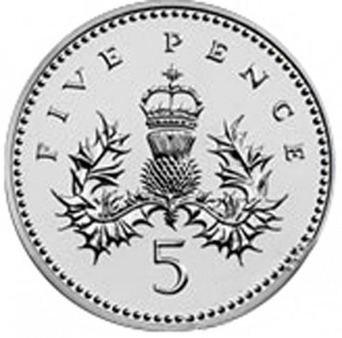 5p Reverse Image minted in UNITED KINGDOM in 2002 (1971-up  -  Elizabeth II - Decimal Coinage)  - The Coin Database
