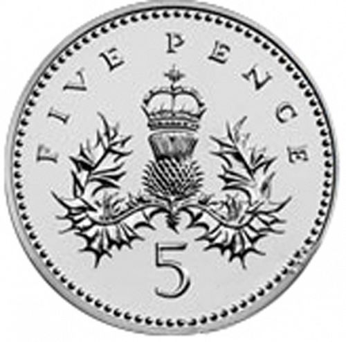 5p Reverse Image minted in UNITED KINGDOM in 2002 (1971-up  -  Elizabeth II - Decimal Coinage)  - The Coin Database