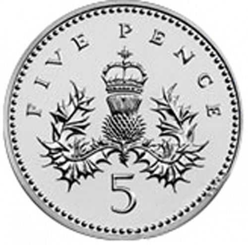 5p Reverse Image minted in UNITED KINGDOM in 2008 (1971-up  -  Elizabeth II - Decimal Coinage)  - The Coin Database