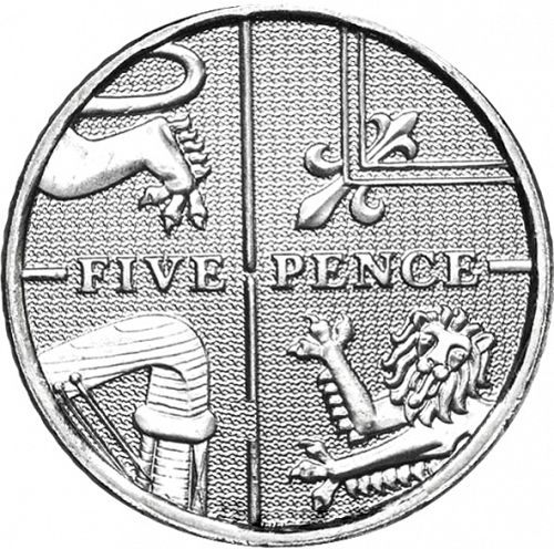 5p Reverse Image minted in UNITED KINGDOM in 2008 (1971-up  -  Elizabeth II - Decimal Coinage)  - The Coin Database