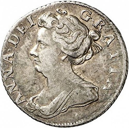 Sixpence Obverse Image minted in UNITED KINGDOM in 1705 (1701-14 - Anne)  - The Coin Database