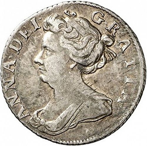 Sixpence Obverse Image minted in UNITED KINGDOM in 1705 (1701-14 - Anne)  - The Coin Database