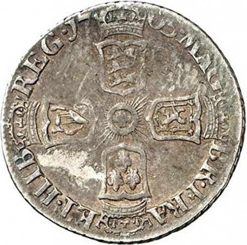 Sixpence Reverse Image minted in UNITED KINGDOM in 1705 (1701-14 - Anne)  - The Coin Database