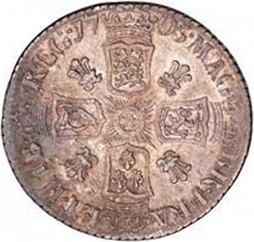 Sixpence Reverse Image minted in UNITED KINGDOM in 1705 (1701-14 - Anne)  - The Coin Database
