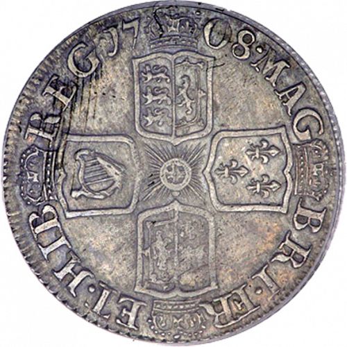 Sixpence Reverse Image minted in UNITED KINGDOM in 1708 (1701-14 - Anne)  - The Coin Database