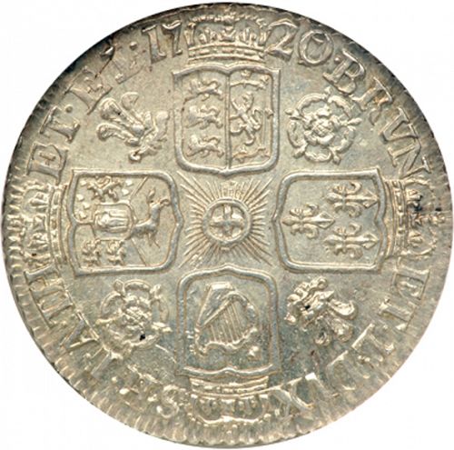 Sixpence Reverse Image minted in UNITED KINGDOM in 1720 (1714-27 - George I)  - The Coin Database