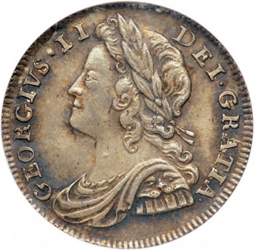 Sixpence Obverse Image minted in UNITED KINGDOM in 1739 (1727-60 - George II)  - The Coin Database
