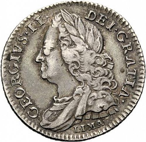Sixpence Obverse Image minted in UNITED KINGDOM in 1746 (1727-60 - George II)  - The Coin Database