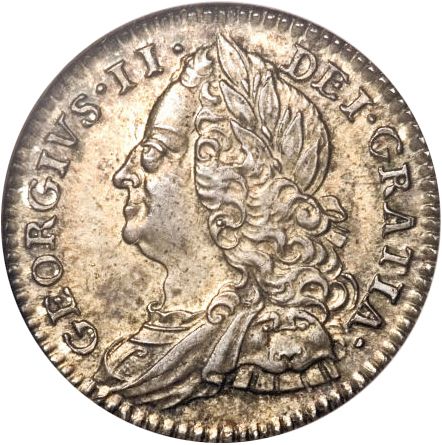 Sixpence Obverse Image minted in UNITED KINGDOM in 1750 (1727-60 - George II)  - The Coin Database