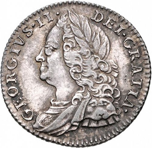 Sixpence Obverse Image minted in UNITED KINGDOM in 1758 (1727-60 - George II)  - The Coin Database