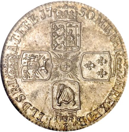 Sixpence Reverse Image minted in UNITED KINGDOM in 1750 (1727-60 - George II)  - The Coin Database