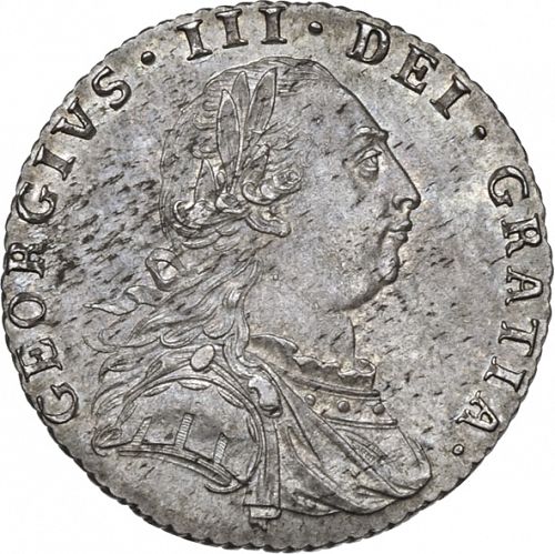Sixpence Obverse Image minted in UNITED KINGDOM in 1787 (1760-20 - George III)  - The Coin Database
