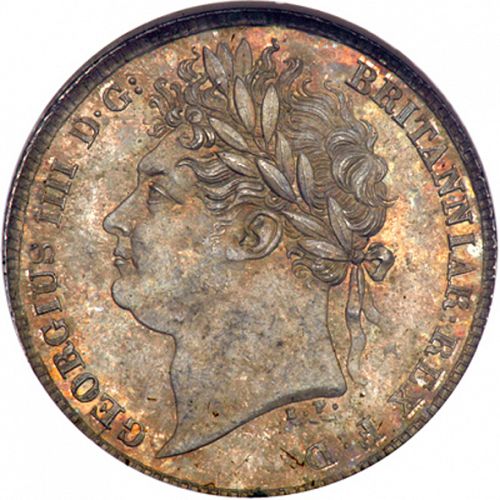 Sixpence Obverse Image minted in UNITED KINGDOM in 1825 (1820-30 - George IV)  - The Coin Database
