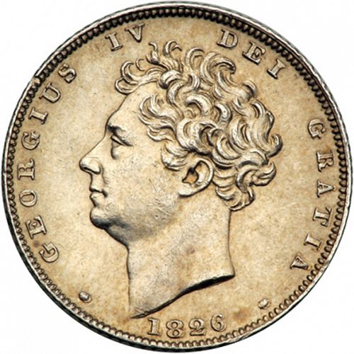 Sixpence Obverse Image minted in UNITED KINGDOM in 1826 (1820-30 - George IV)  - The Coin Database