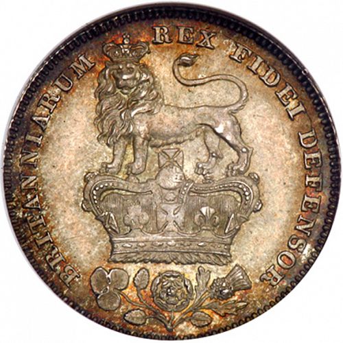 Sixpence Reverse Image minted in UNITED KINGDOM in 1828 (1820-30 - George IV)  - The Coin Database