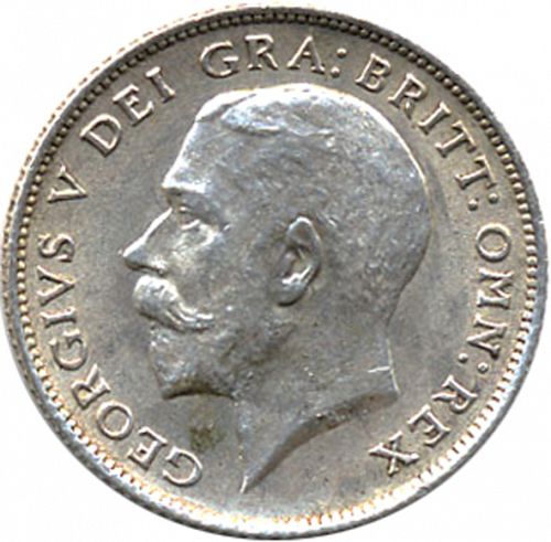 Sixpence Obverse Image minted in UNITED KINGDOM in 1924 (1910-36  -  George V)  - The Coin Database