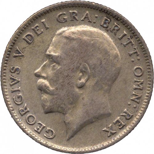 Sixpence Obverse Image minted in UNITED KINGDOM in 1925 (1910-36  -  George V)  - The Coin Database