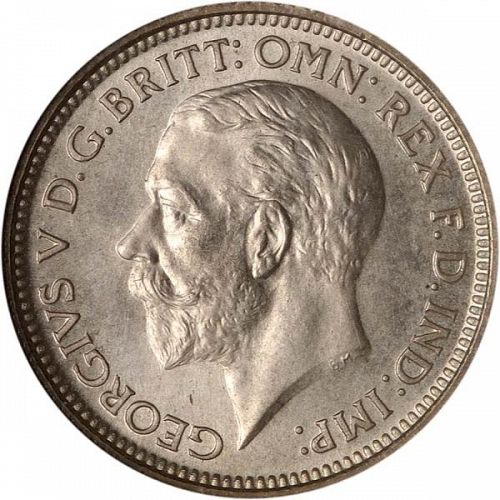 Sixpence Obverse Image minted in UNITED KINGDOM in 1927 (1910-36  -  George V)  - The Coin Database