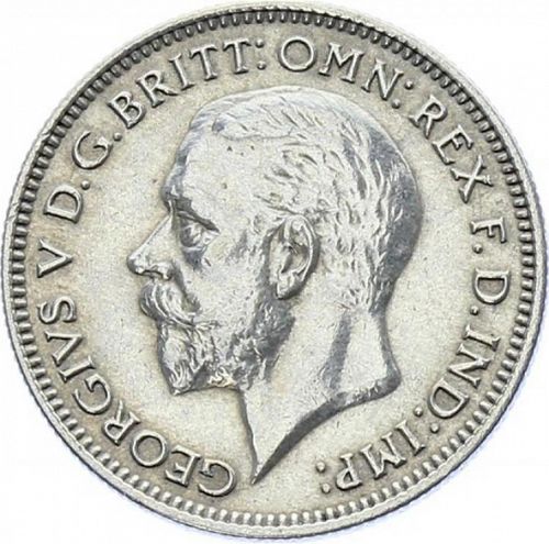 Sixpence Obverse Image minted in UNITED KINGDOM in 1934 (1910-36  -  George V)  - The Coin Database