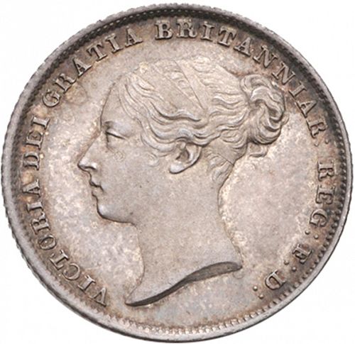 Sixpence Obverse Image minted in UNITED KINGDOM in 1846 (1837-01  -  Victoria)  - The Coin Database