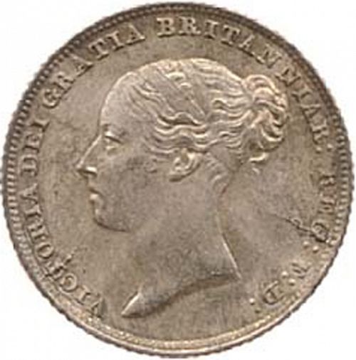 Sixpence Obverse Image minted in UNITED KINGDOM in 1856 (1837-01  -  Victoria)  - The Coin Database