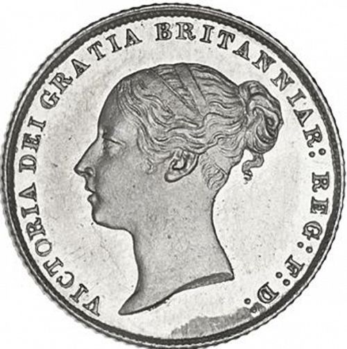 Sixpence Obverse Image minted in UNITED KINGDOM in 1860 (1837-01  -  Victoria)  - The Coin Database