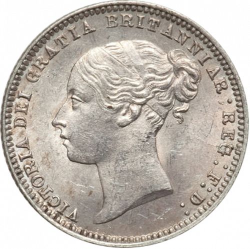 Sixpence Obverse Image minted in UNITED KINGDOM in 1873 (1837-01  -  Victoria)  - The Coin Database