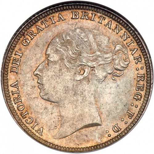 Sixpence Obverse Image minted in UNITED KINGDOM in 1881 (1837-01  -  Victoria)  - The Coin Database