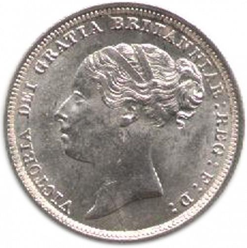 Sixpence Obverse Image minted in UNITED KINGDOM in 1884 (1837-01  -  Victoria)  - The Coin Database