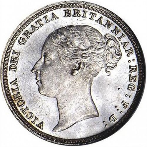 Sixpence Obverse Image minted in UNITED KINGDOM in 1886 (1837-01  -  Victoria)  - The Coin Database