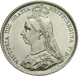Sixpence Obverse Image minted in UNITED KINGDOM in 1888 (1837-01  -  Victoria)  - The Coin Database