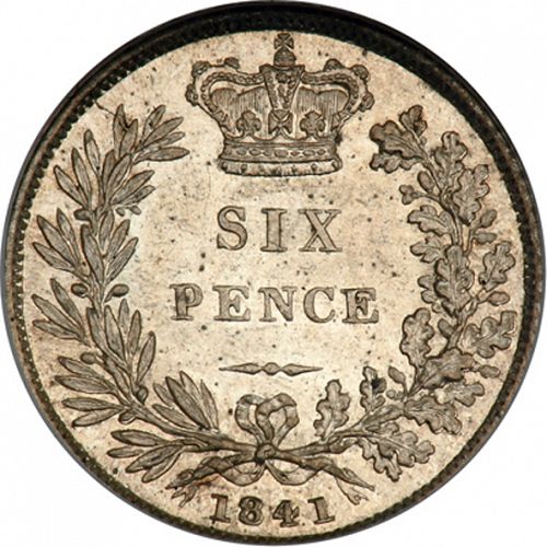 Sixpence Reverse Image minted in UNITED KINGDOM in 1840 (1837-01  -  Victoria)  - The Coin Database