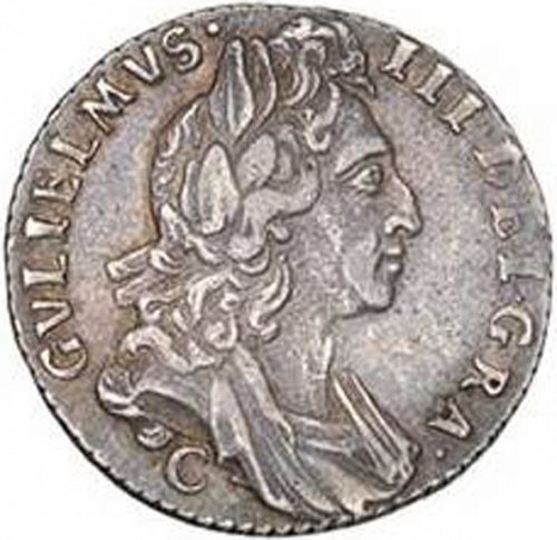 Sixpence Obverse Image minted in UNITED KINGDOM in 1697C (1694-01 - William III)  - The Coin Database