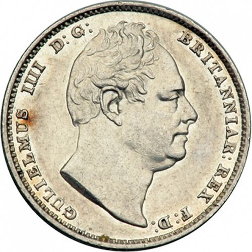 Sixpence Obverse Image minted in UNITED KINGDOM in 1831 (1830-37 - William IV)  - The Coin Database