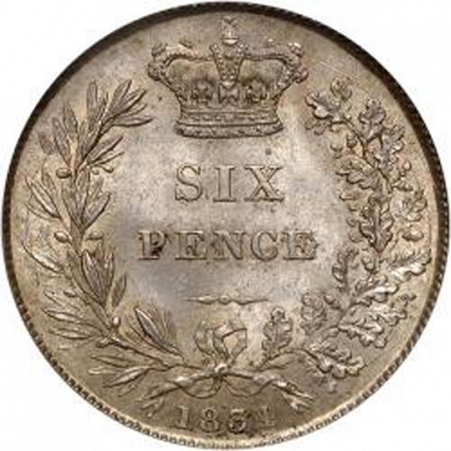 Sixpence Reverse Image minted in UNITED KINGDOM in 1834 (1830-37 - William IV)  - The Coin Database