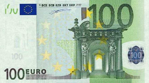 100 € Obverse Image minted in · Euro notes in 2002N (1st Series - Architectural style 