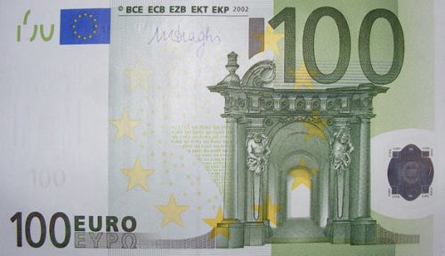 100 € Obverse Image minted in · Euro notes in 2002X (1st Series - Architectural style 