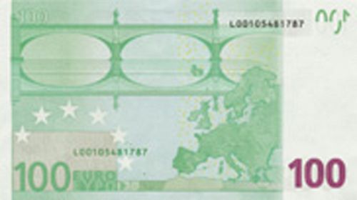 100 € Reverse Image minted in · Euro notes in 2002L (1st Series - Architectural style 
