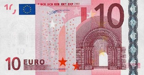 10 € Obverse Image minted in · Euro notes in 2002U (1st Series - Architectural style 