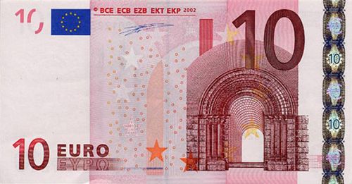 10 € Obverse Image minted in · Euro notes in 2002Y (1st Series - Architectural style 