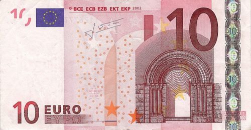 10 € Obverse Image minted in · Euro notes in 2002Y (1st Series - Architectural style 