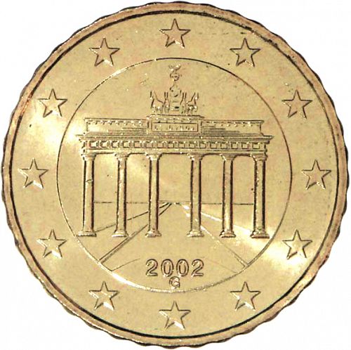 10 cent Obverse Image minted in GERMANY in 2002G (1st Series)  - The Coin Database