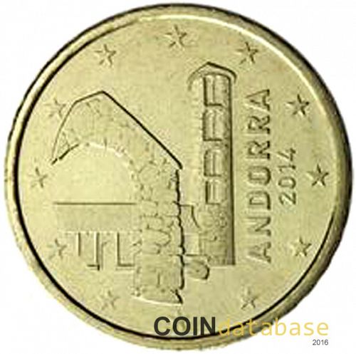 10 cent Obverse Image minted in ANDORRA in 2014 (1st Series)  - The Coin Database