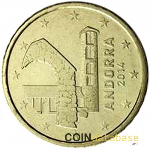 10 cent Obverse Image minted in ANDORRA in 2014 (1st Series)  - The Coin Database