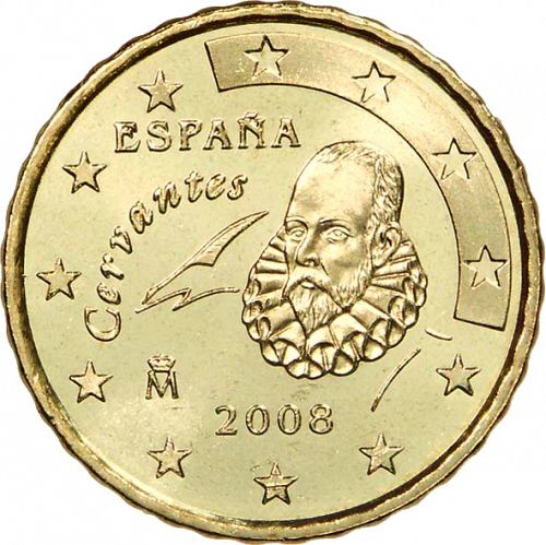 10 cent Obverse Image minted in SPAIN in 2008 (JUAN CARLOS I - New Reverse)  - The Coin Database