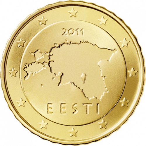 10 cent Obverse Image minted in ESTONIA in 2011 (1st Series)  - The Coin Database