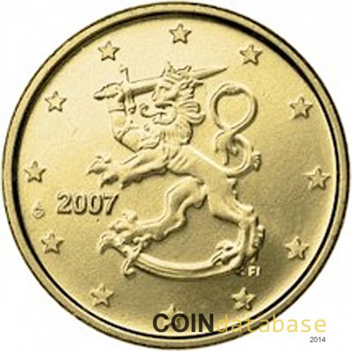10 cent Obverse Image minted in FINLAND in 2007 (2nd Series - FI mark and Mint Mark added)  - The Coin Database