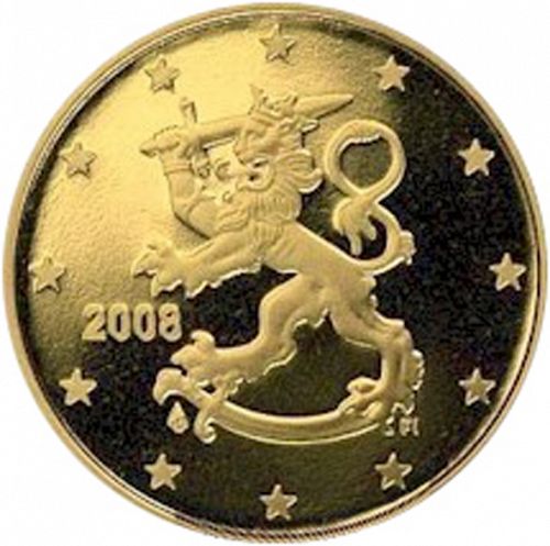 10 cent Obverse Image minted in FINLAND in 2008 (3rd Series - Mint Mark moved)  - The Coin Database