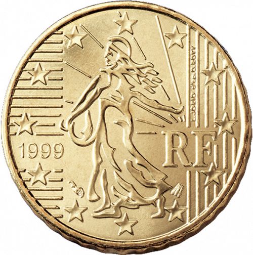 10 cent Obverse Image minted in FRANCE in 1999 (1st Series)  - The Coin Database